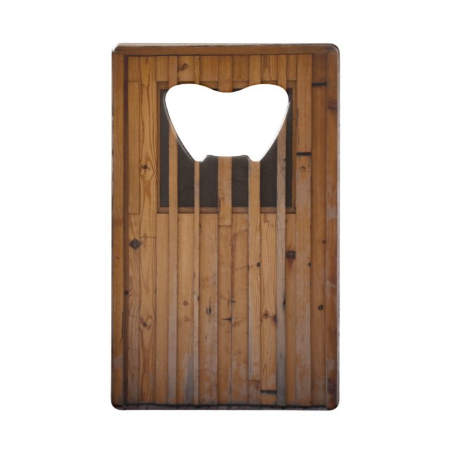 Abrebotellas De Tarjeta De Crédito Wood Slats Beach Door Costa Brava España (Anverso)