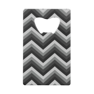 Abrebotellas De Tarjeta De Crédito Zigzag retro Chevron del modelo
