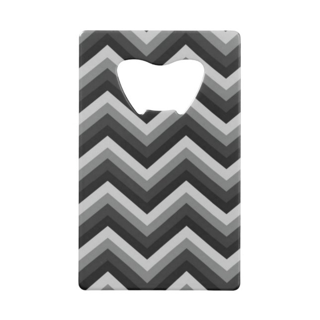 Abrebotellas De Tarjeta De Crédito Zigzag retro Chevron del modelo (Anverso)