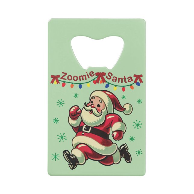 Abrebotellas De Tarjeta De Crédito Zoomie Santa Navidades (Anverso)