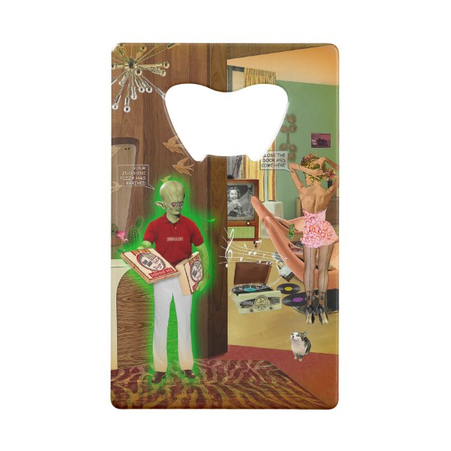 Abrebotellas De Tarjeta De Crédito Zucchini Pizza (Reverso)