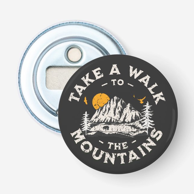 Abrebotellas Dé Un Paseo Hasta La Aventura Al Aire Libre De Las (Anverso)