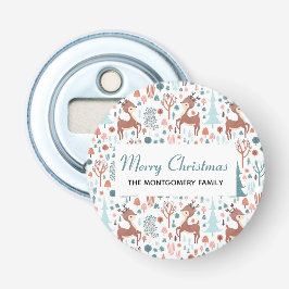 Abrebotellas Deer lindo en Navidades singulares de patrones for