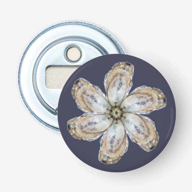 Abrebotellas del imán de la flor de la ostra - (Anverso)