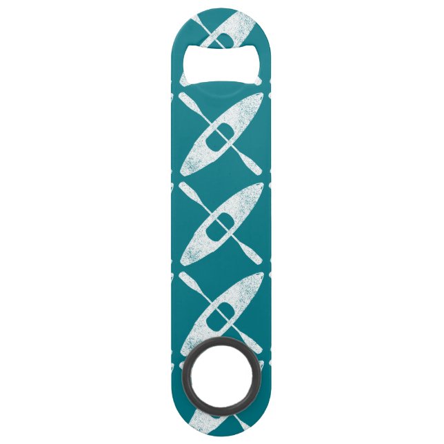 Abrebotellas del kajak del vintage del bebé del (Reverso)