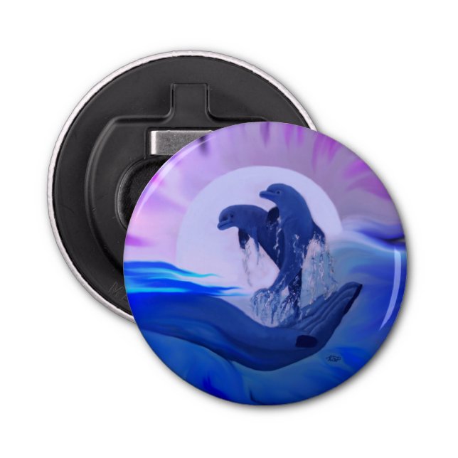 Abrebotellas Delfines en la luna (Anverso)