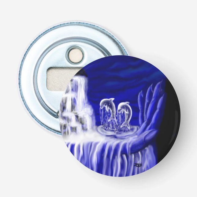 Abrebotellas Delfines, manos de los tiempos (Anverso)