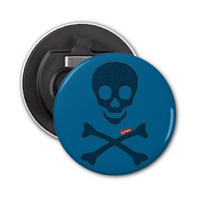 Abrebotellas Denim Skull (Anverso)