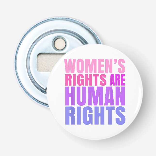 Abrebotellas Derechos Humanos Derechos de la Mujer (Anverso)