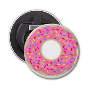 Abrebotellas Desayuno rosa Donut Divertido con escarcha