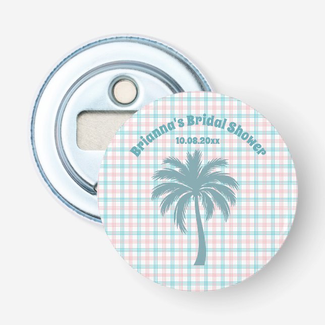 Abrebotellas Despedida de Soltera Cuadrada Azul Celeste Rosa Pa (Anverso)