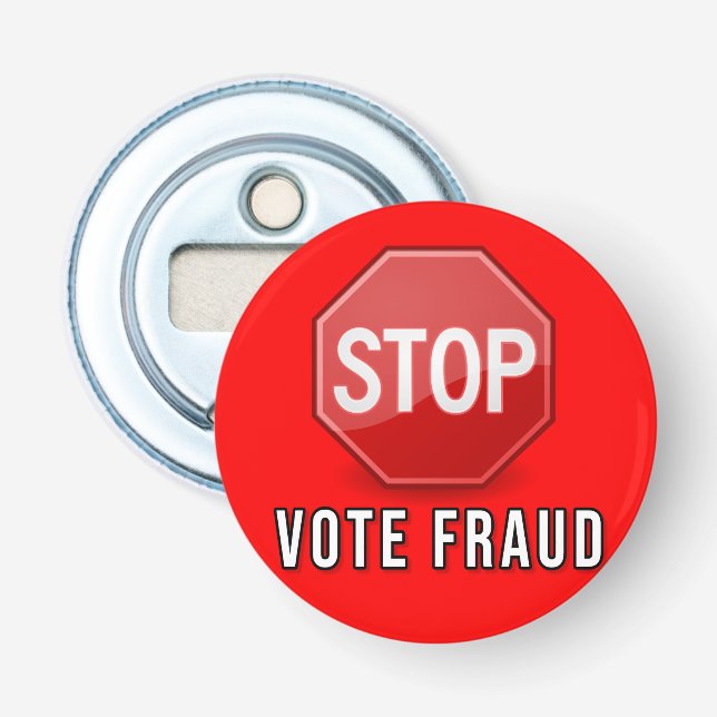 Abrebotellas Detener fraude electoral (Anverso)