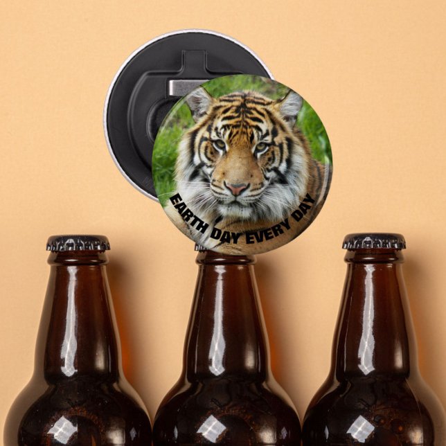 Abrebotellas Día de la Tierra todos los días foto del tigre de  (In Situ Beer Bottles)
