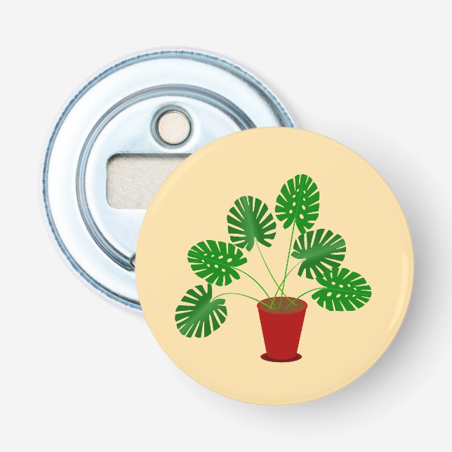 Abrebotellas Día de las Madres Planta Monstera (Anverso)