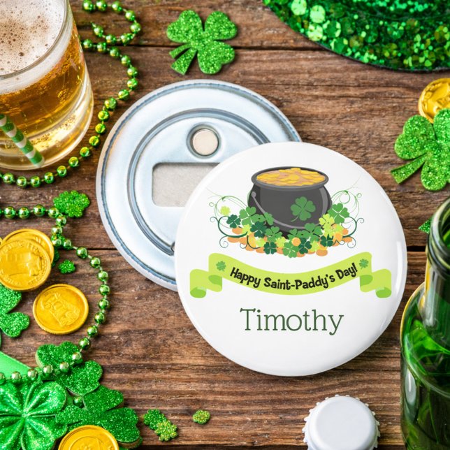 Abrebotellas Día de San Patricio Olla de Oro (Subido por el creador)