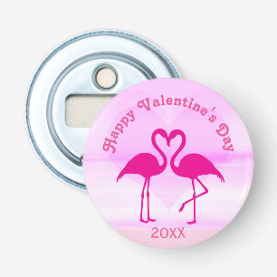 Abrebotellas Día de San Valentín tropical Flamingo Año Personal