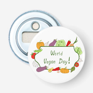 Abrebotellas Día Mundial de la Vegetariana Minimalista