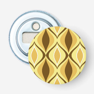 Abrebotellas Diamantes modernos de medio siglo, oro mostaza