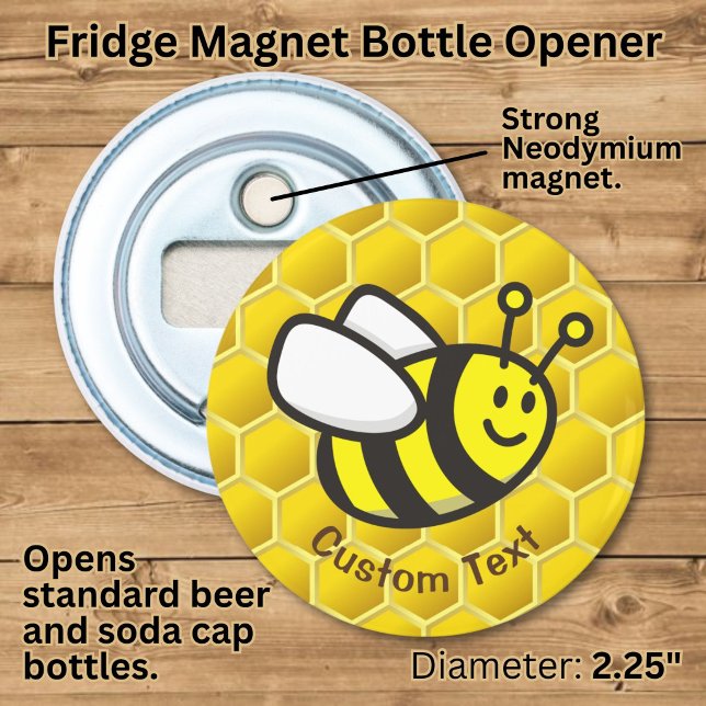 Abrebotellas Dibujo animado de abeja melífera (Subido por el creador)