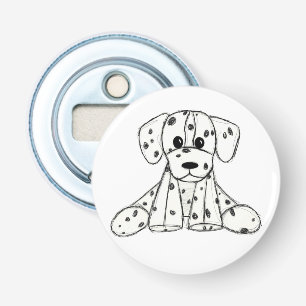 Abrebotellas Dibujo de perro de peluche dálmata contorno simple