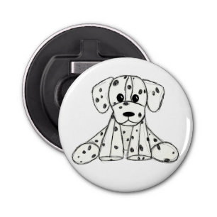 Abrebotellas Dibujo de perros rellenos dálmatas esquema simple 