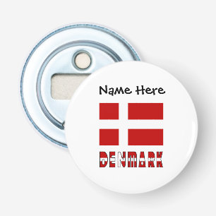 Abrebotellas Dinamarca y bandera danesa personalizados