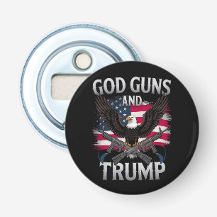 Abrebotellas Dios Armas Y Águila Americana Bandera De Trump Vin