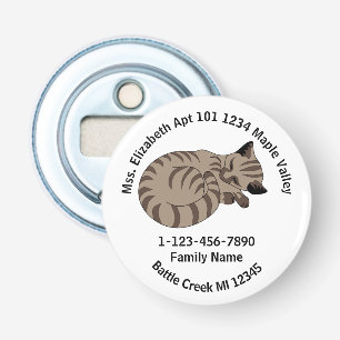 Abrebotellas Dirección de la casa familiar de Tan Tabby Kitten 