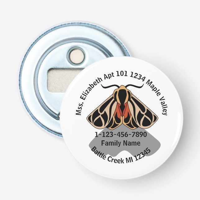 Abrebotellas Dirección inicial de la familia Tiger Moth perdida (Anverso)