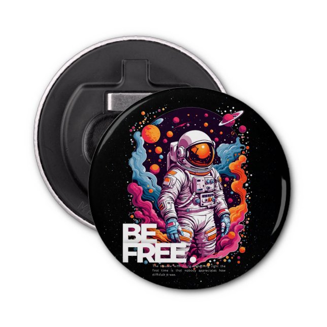 Abrebotellas Diseño Astronauta GRATUITO (Anverso)
