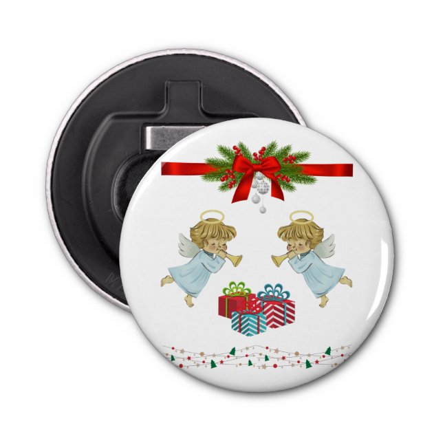 Abrebotellas Diseño de navidades con ángeles (Anverso)