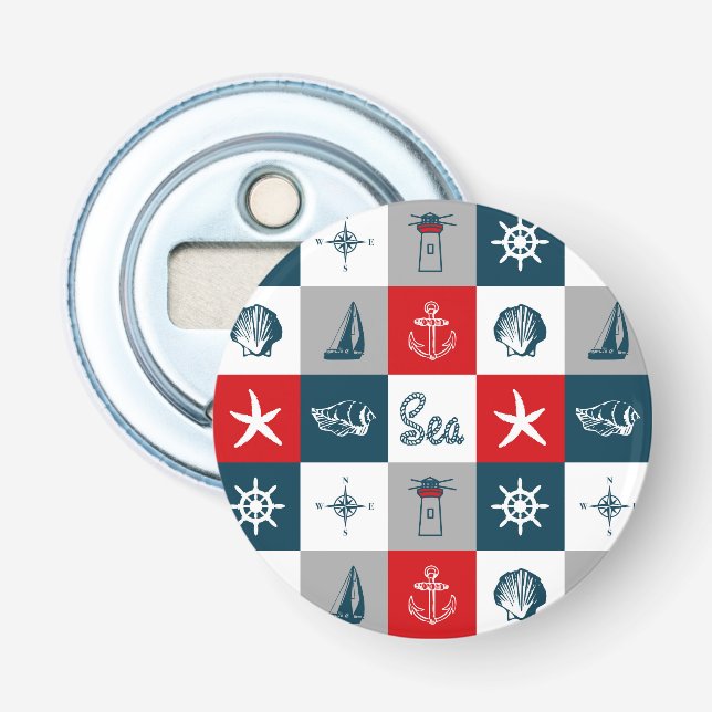 Abrebotellas Diseño de temática náutica (Anverso)