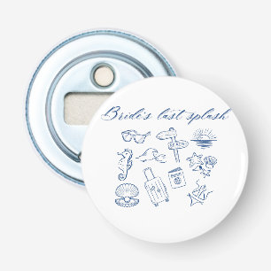 Abrebotellas Diseño de última zambullida de la novia   Despedid