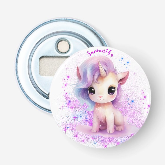 Abrebotellas Diseño de Unicornio Personalizado (Anverso)