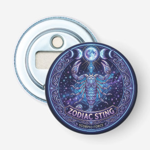 Abrebotellas Diseño gráfico celestial de Zodíaco Escorpio Aguij