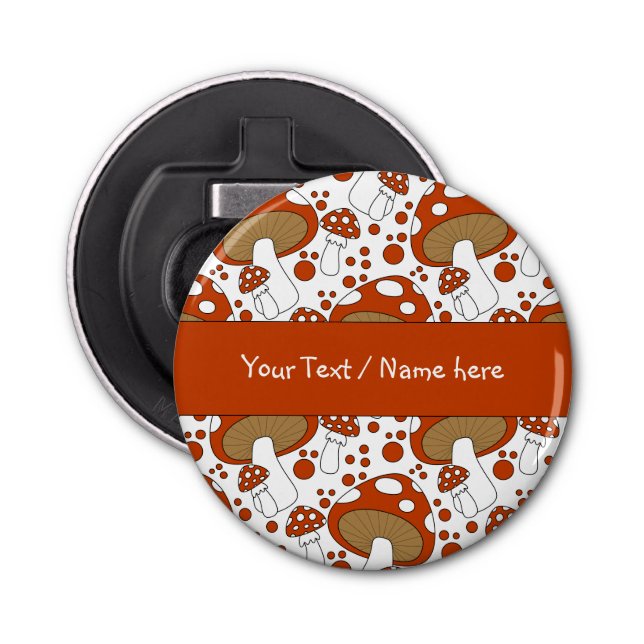 Abrebotellas Diseño moderno de hongos (Anverso)