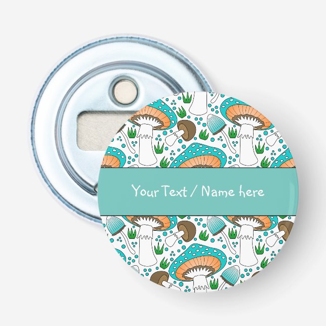 Abrebotellas Diseño moderno de hongos (Anverso)