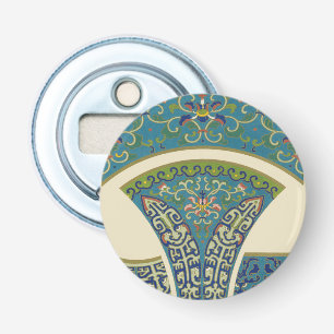 Abrebotellas Diseños azules de Oriental con las caras