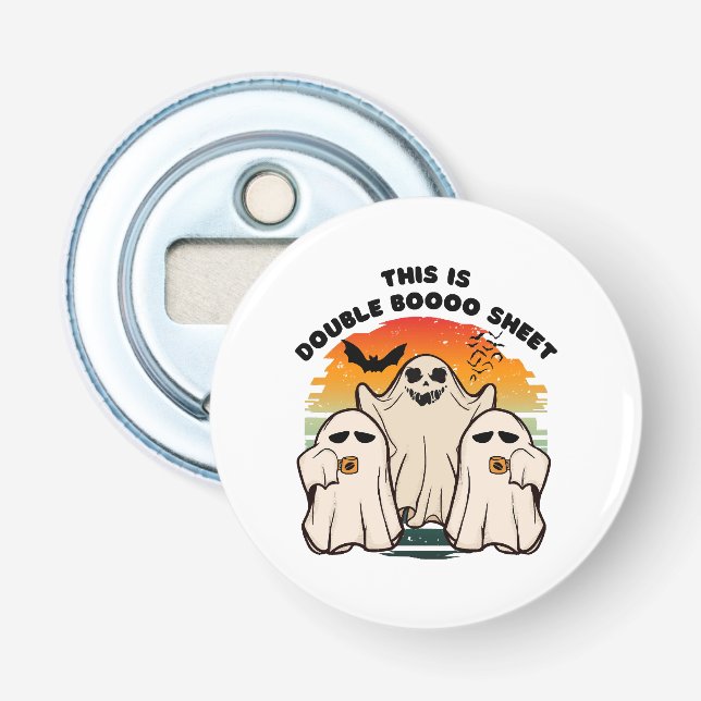 Abrebotellas Disfraz de Halloween de Fantasma Divertido Boo (Anverso)