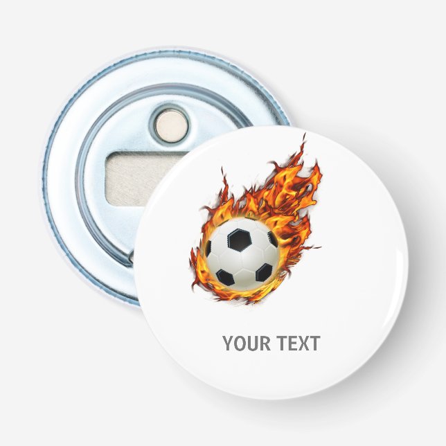 Abrebotellas Disparan una bola de fútbol personalizada (Anverso)
