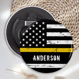 Abrebotellas Dispatcher personalizado con bandera de línea de