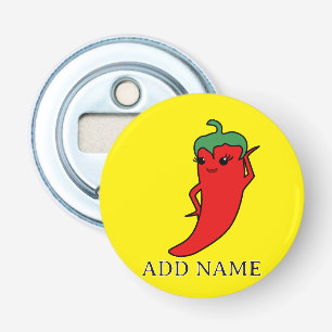 Abrebotellas Diva del Pimiento Picante Kawaii Personalizado