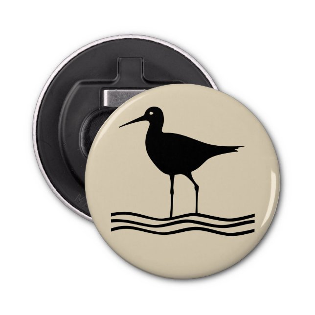 Abrebotellas divertida náutica con el tema CRANE BIRD | (Anverso)