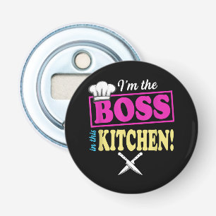 Abrebotellas Divertida Soy El Jefe En Esta Camiseta De Cocina