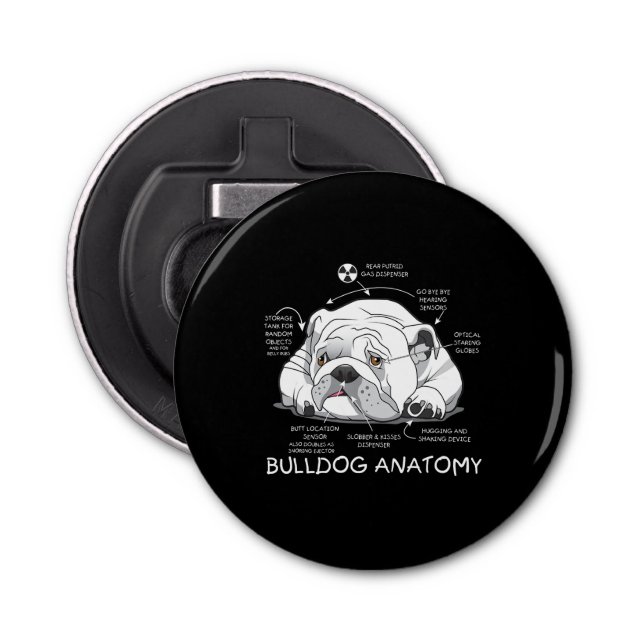 Abrebotellas Divertido Bulldog inglés anatomía biología de perr (Anverso)