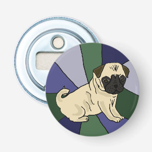 Abrebotellas divertido del botón del arte del