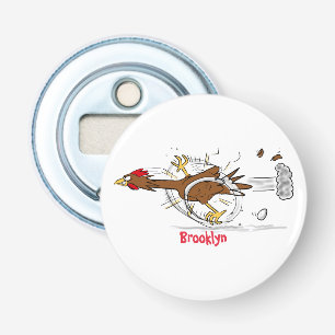 Abrebotellas Divertido ilustracion de pollo fresco y personaliz