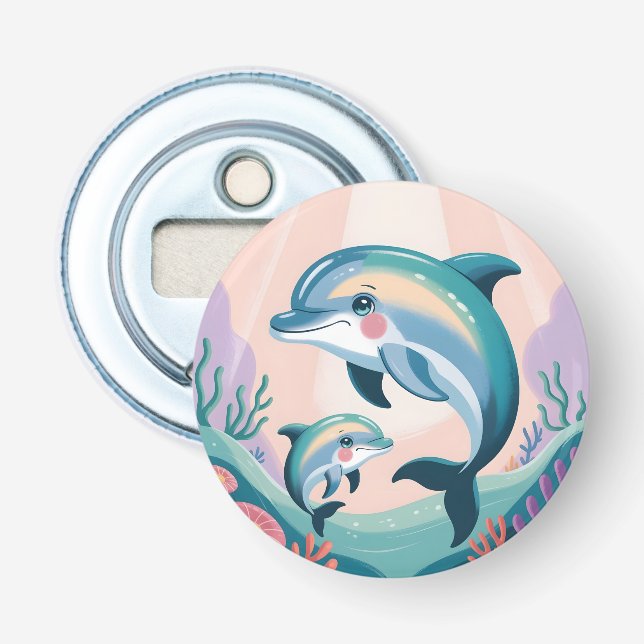 Abrebotellas Dolphin Mom and Baby (Anverso)