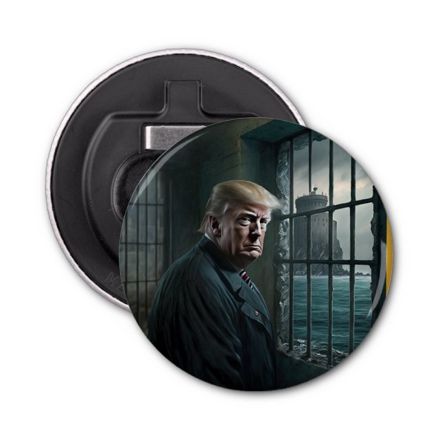 Abrebotellas Donald Trump en la prisión de Alcatraz (Anverso)