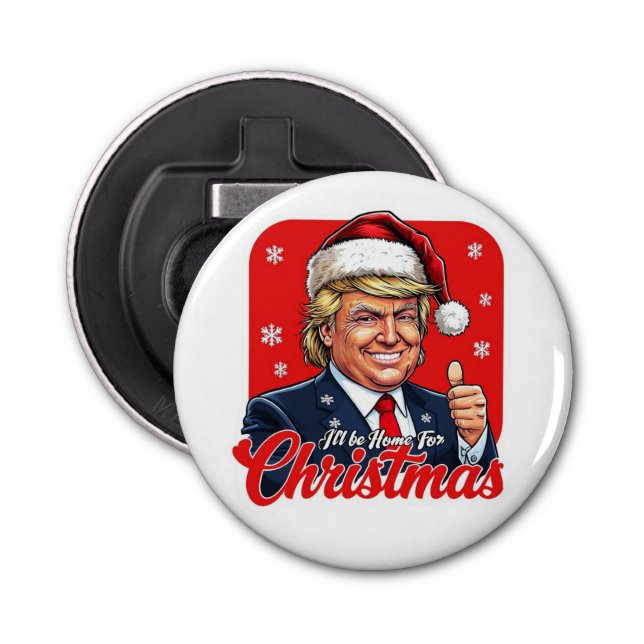 Abrebotellas Donald Trump Navidades Santa Claus Art (Anverso)